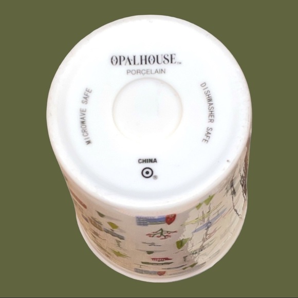 OPAL House 16oz Double Wall Porcelain Winter Theme Travel Cup With Lid - Picture 3 of 4